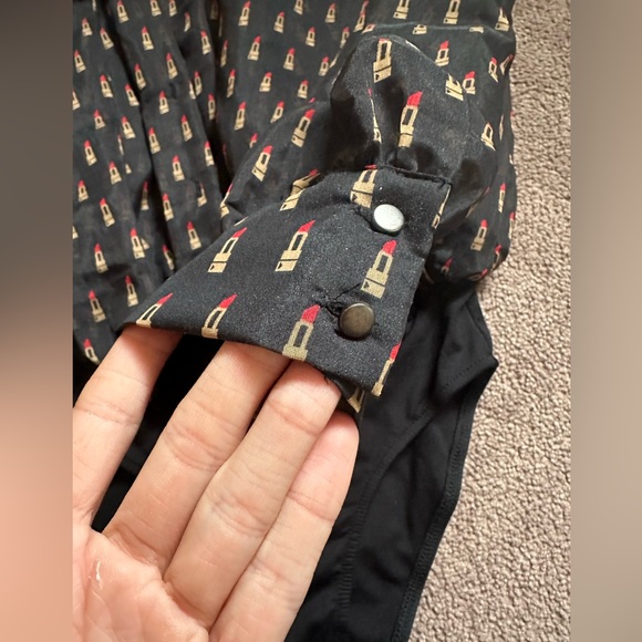 Zara Lipstick Pattern Bodysuit - Picture 6 of 7